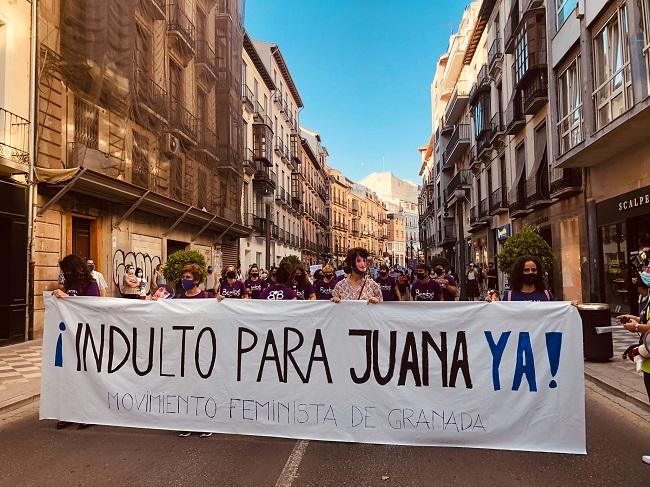 Imagen de una reciente manifestación para reclamar el indulto para Juana.