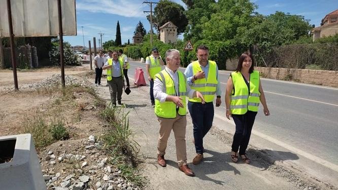 Visita a las obras del carril bici entre Cúllar Vega y Vegas del Genil. 