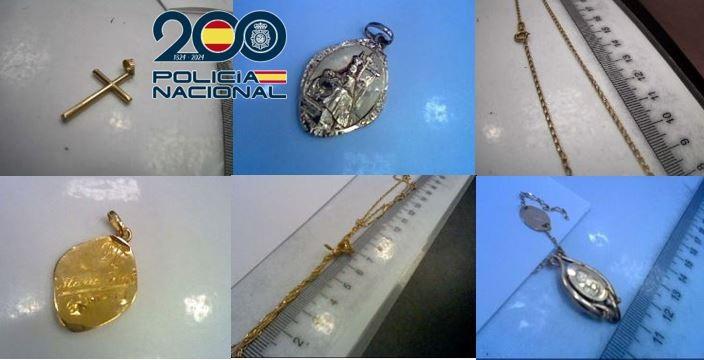 Joyas recuperadas. 