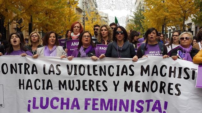 Juana Rivas en la manifestación del pasado 25 de noviembre.