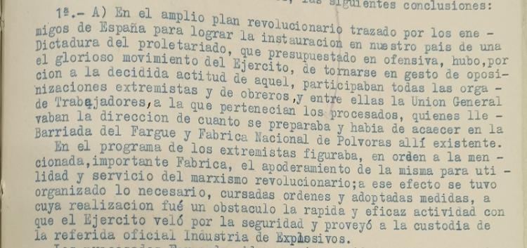 Detalle de la Causa 287/36 contra Emilio Fernandez Adarve y Saturnino Arroyo Adarve, trabajadores de este grupo.