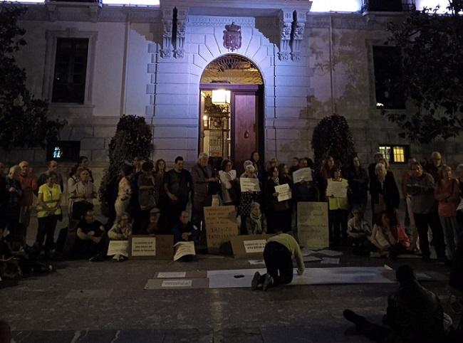 Acción la pasada noche en la Plaza del Carmen. 