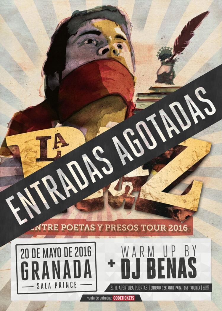 Cartel del concierto en el que se informaba de que se habían agotado las entradas.