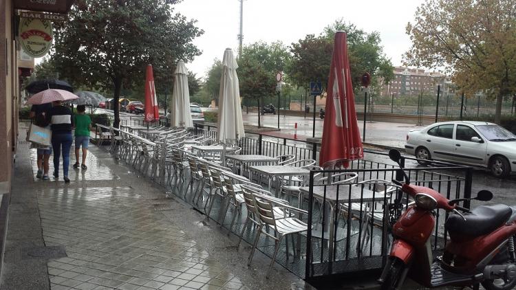 La lluvia volvió a la capital.