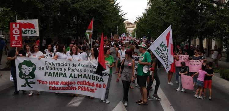 Imagen de archivo de la manifestación celebrada al inicio del curso.