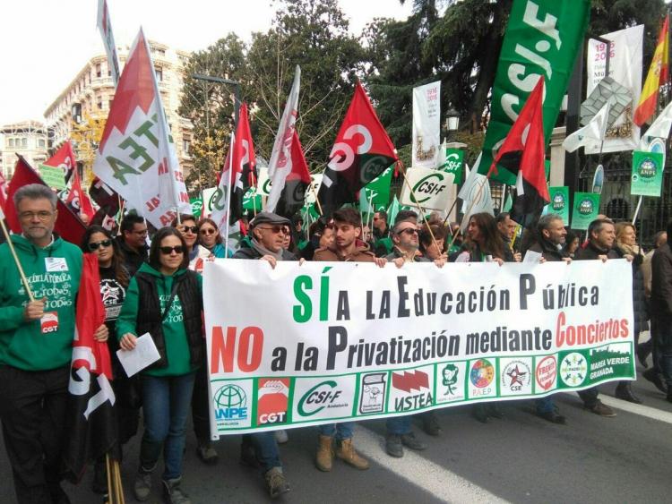Manifestación de este sábado en Granada. 