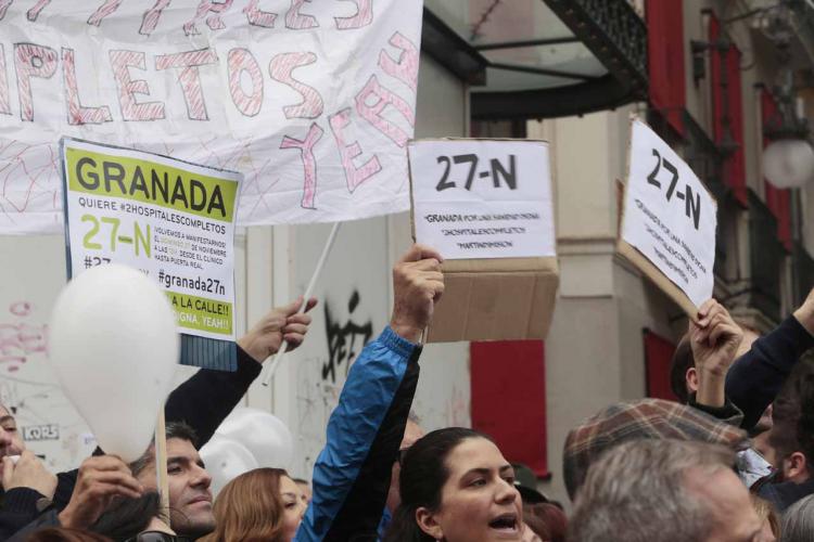 Detalle de la manifestación del pasado noviembre.