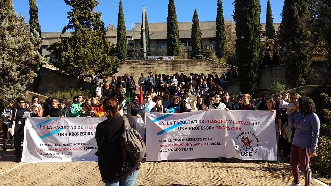 Manifestación contra el caso de transfobia, de esta semana.