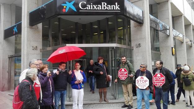 Concentración en Gran Vía del colectivo este jueves. 