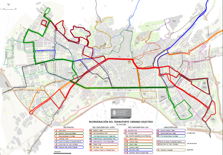 Este lunes 16 de julio entra en funcionamiento el nuevo mapa del transporte urbano.