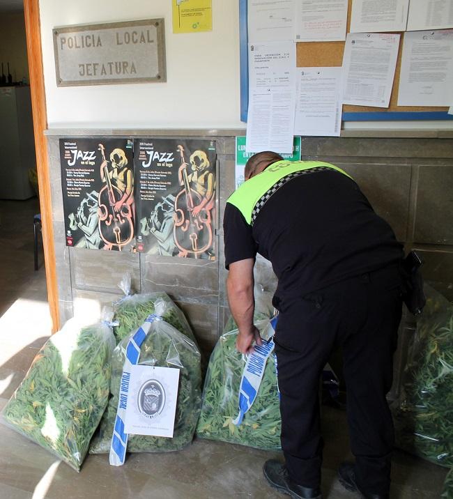 La Policía Local ha llevado la droga a la Comandancia de la Guardia Civil para su destrucción. La Policía Local ha llevado la droga a la Comandancia de la Guardia Civil para su destrucción.