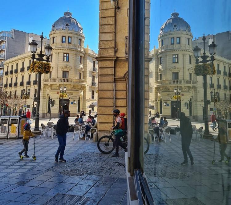 Imagen de Puerta Real, en la capital.