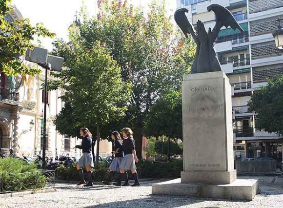 Monumento a José Antonio Primo de Rivera, retirado en julio de 2014.