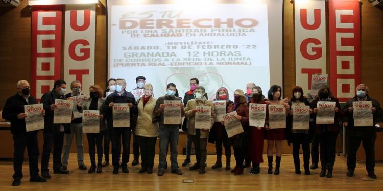 Más de 40 colectivos respaldan la movilización en defensa de la sanidad pública convocada por CCOO y UGT.