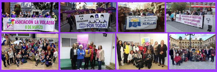 Ocho asociaciones de mujeres en el 8M. A todas, gracias. 