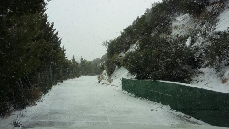 Imagen de la nieve en Peña Escrita.