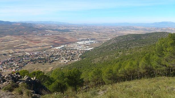 Vista de Padul desde una zona cercana a donde ocurrió la caída. 