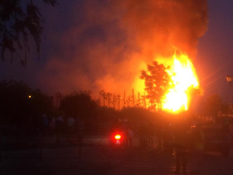 Impactante imagen del incendio. Impactante imagen del incendio.