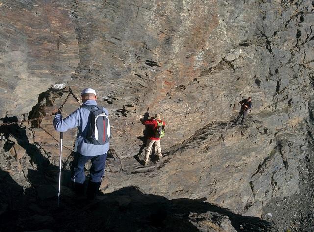 Montañeros en el Paso de los Guías, en una imagen de archivo.