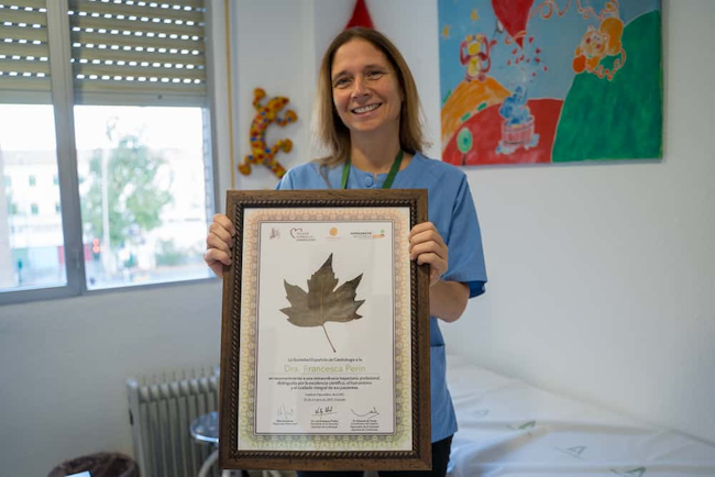 Francesca Perin con la distinción.