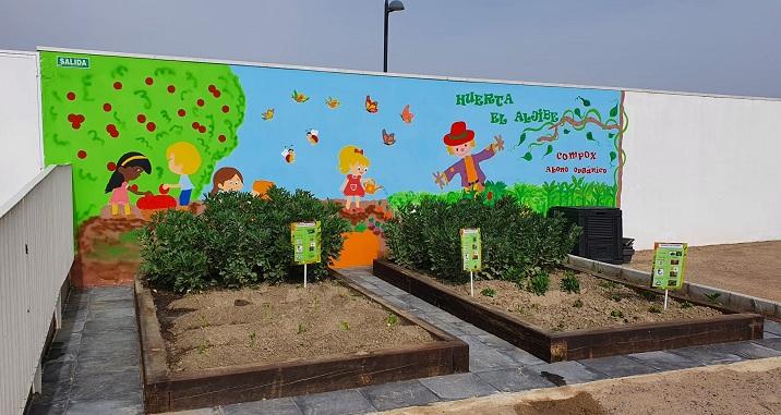 Huerto ecológico en la escuela infantil El Aljibe.