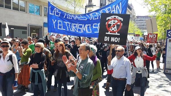 Manifestación este sábado en la capital.