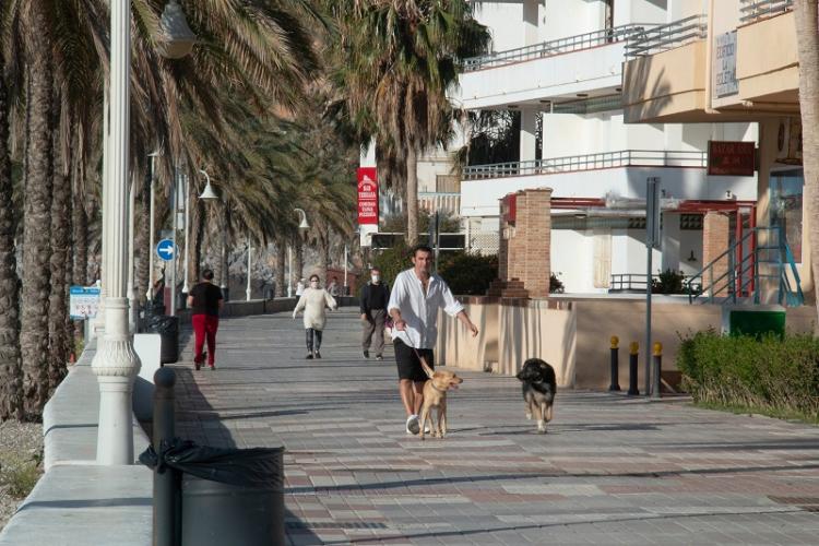 Paseo marítimo de Castell de Ferro este sábado.