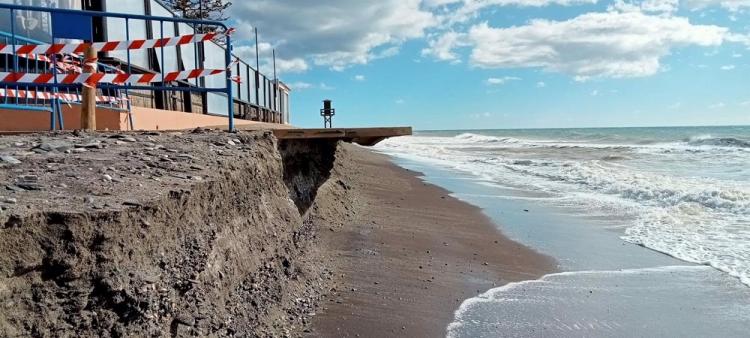 Estado de una de las playas. 