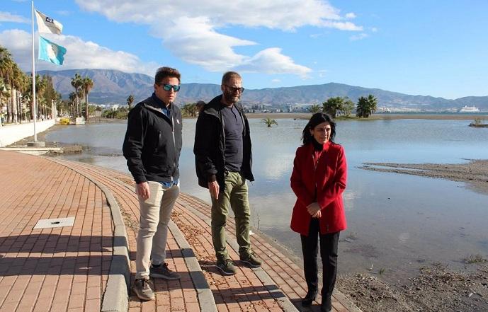 La zona todavía está inundada por el último temporal. 