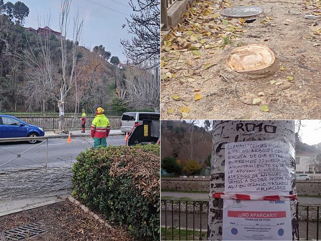 Imágenes de los trabajos que se están ejecutando este viernes.