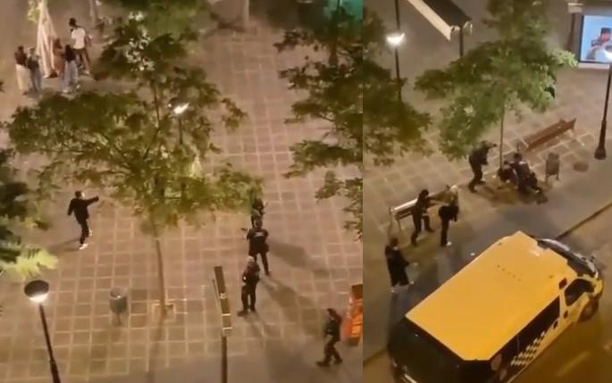 Imágenes extraídas de los vídeos difundidos por redes sociales.