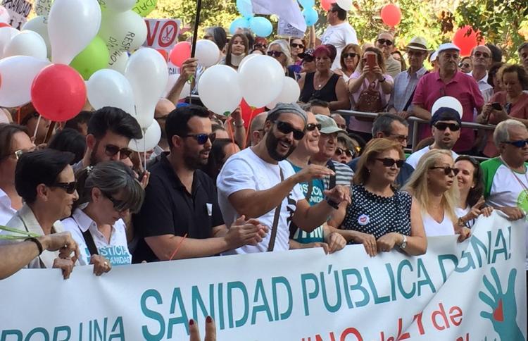 Candel, en la cabecera de la manifestación.