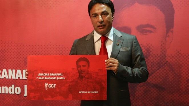 Pina, cuando era presidente del club rojiblanco Pina, cuando era presidente del club rojiblanco.