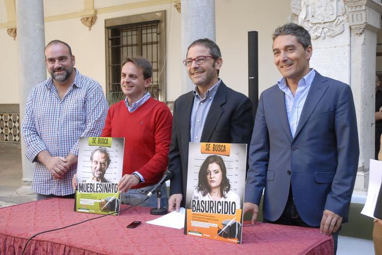 Portavoces de los grupos municipales y el concejal de Medio Ambiente. Portavoces de los grupos municipales y el concejal de Medio Ambiente.