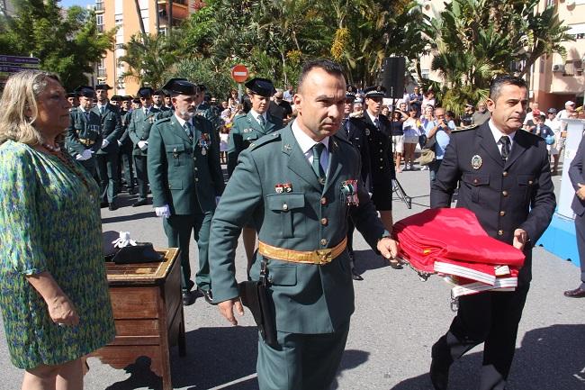 En el acto se ha izado la bandera de España.