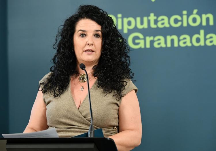 La diputada provincial Elena Duque presenta los datos de adicciones.