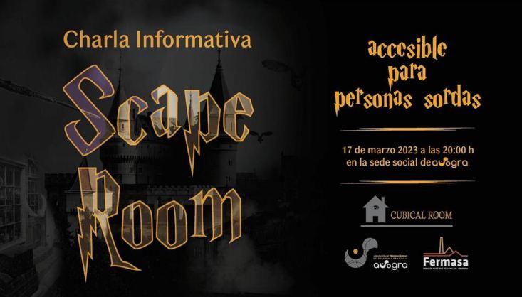 Convocatoria de presentación del juego de escape adaptado a personas sordas.