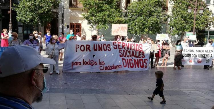 Concentración esta viernes por la mañana en la Plaza del Carmen.