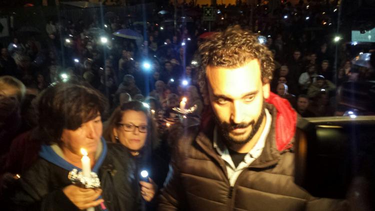 Jesús Candel atiende a los medios antes de la reunión.