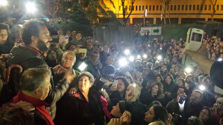 Jesús Candel, a la salida del reunión con el consejero de Salud.