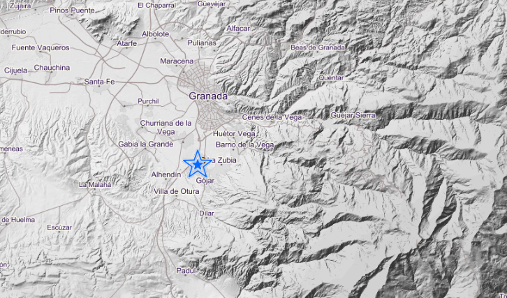 La primera medición sitúa el epicentro en Ogíjares.