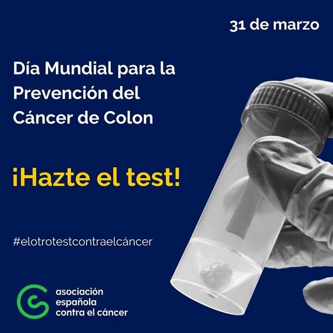 Cartel del Día Mundial para la Prevención del Cáncer de Colon.