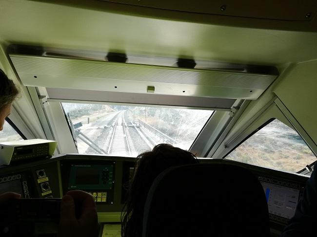 Viaje en pruebas del tren Séneca el pasado septiembre. 