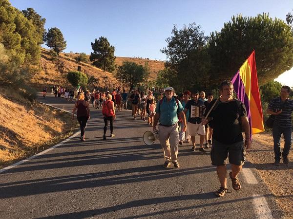 Imagen de la marcha entre Víznar y Alfacar celebrada este miércoles.