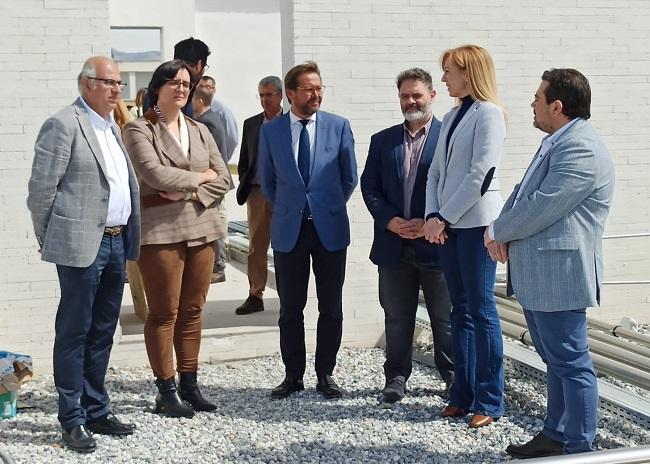 Visita de los delegados de la Junta y la alcaldesa a las obras. 