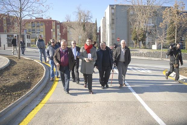 Visita al nuevo vial que comunica ambas zonas. 