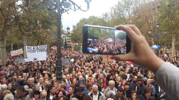 Multitudinaria concentración del 5 de noviembre.