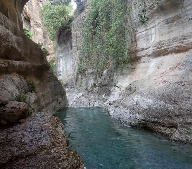 Río Albuñuelas, también llamado río Santo. 