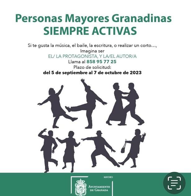 Cartel de las actividades para mayores. 