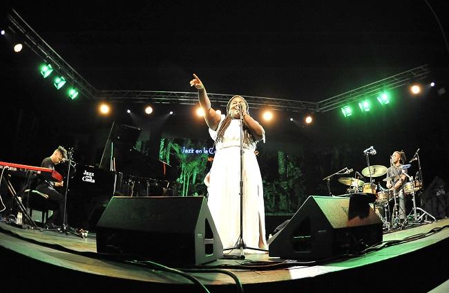 Daymé Arocena, en plena actuación.